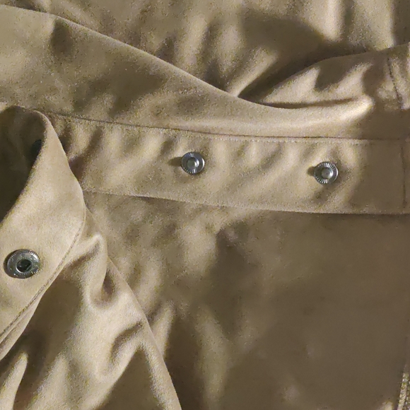 Suede button up A-line skirt - Picture 2 of 4